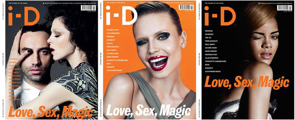 i-D Pre-Spring 2010 Covers | Mariacarla Boscono, Riccardo Tisci, Natasha Poly & Rihanna