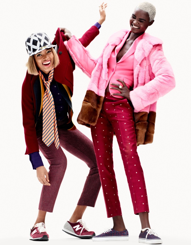 Ataui Deng and Marihenny Rivera Don Vivid Style for Elle France by Simon Burstall
