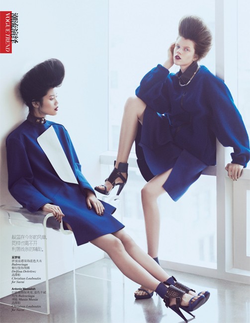 Ming Xi and Antonia Wesseloh Sport Power Dressing for Vogue China November 2012 by Andrew Yee