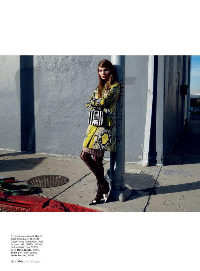 Carola Remer is Mod Chic for Elle US April 2013 by Horst Diekgerdes