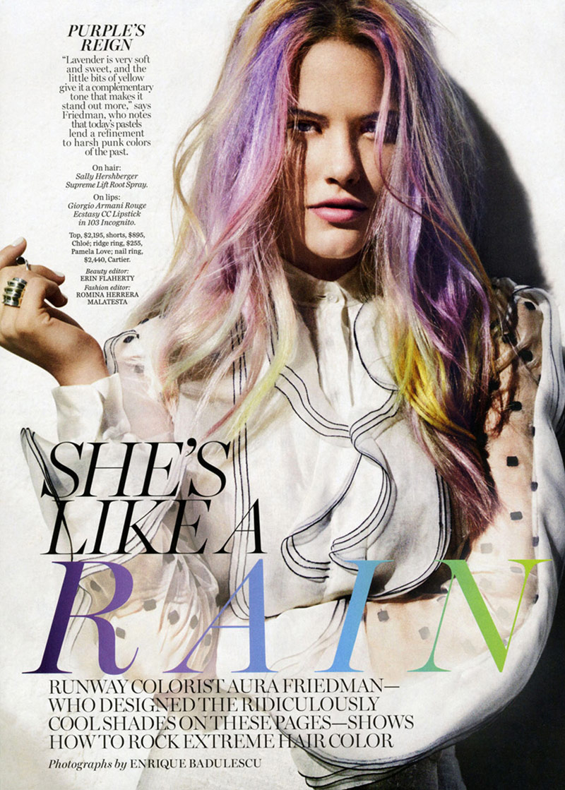 Ashley Smith Gets Colorful for Enrique Badulescu in Marie Claire