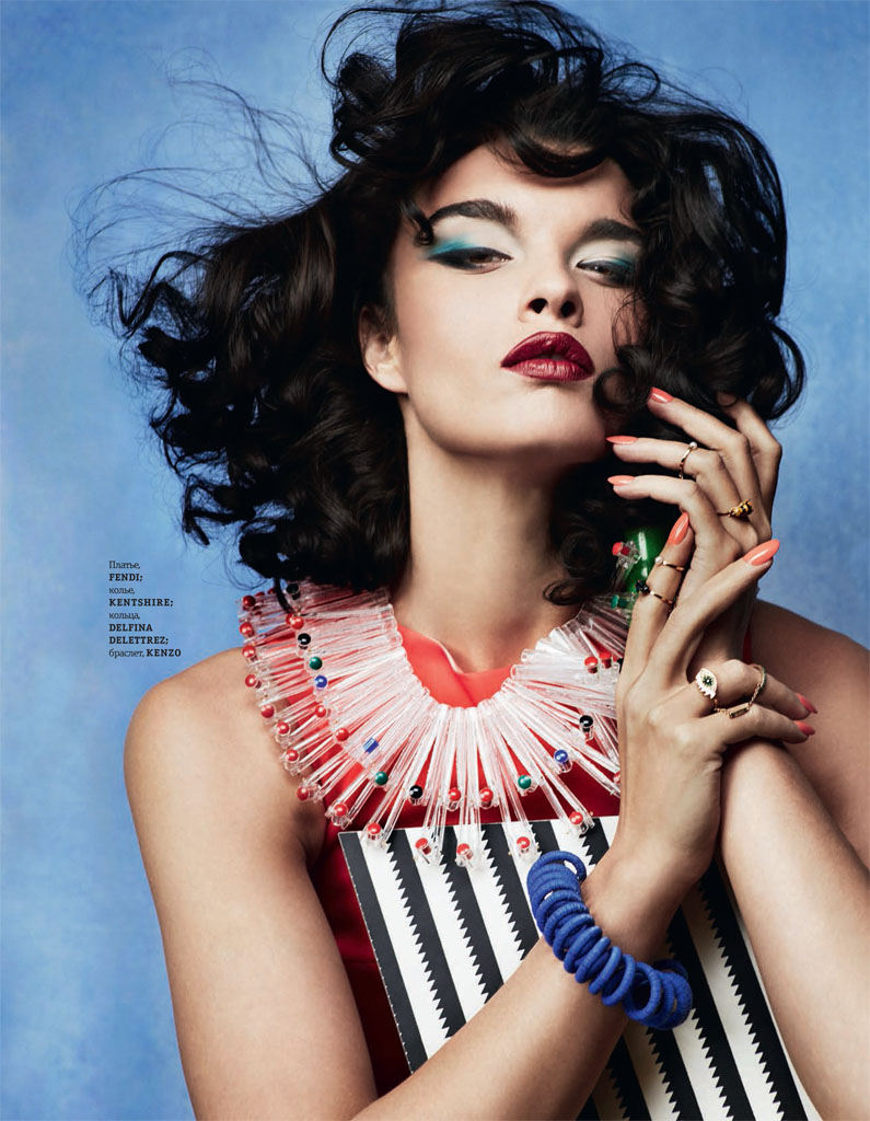 Crystal Renn Works It for Elle Ukraine March 2014 Cover Shoot