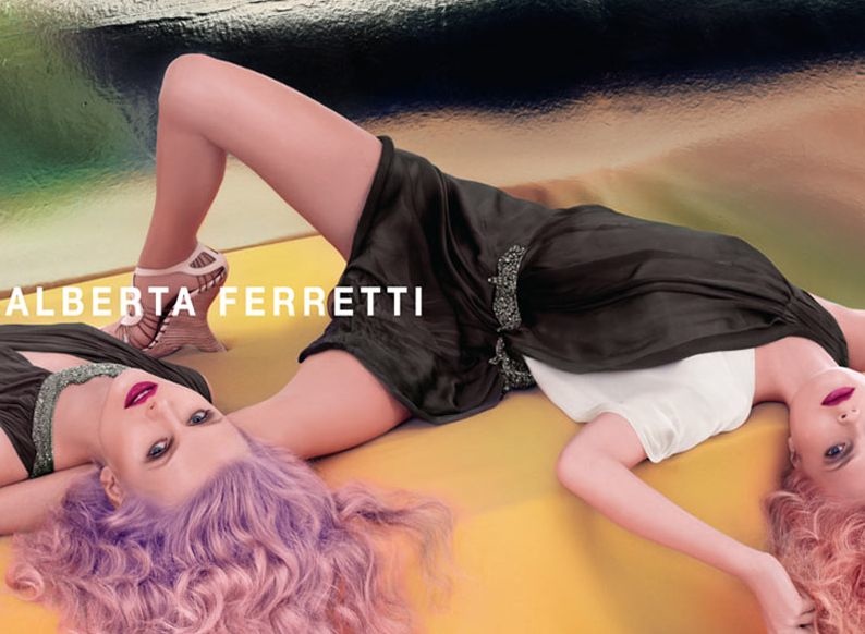 TBT | Agnete & Kamila in Alberta Ferretti’s Pastel Dream for Spring 2008