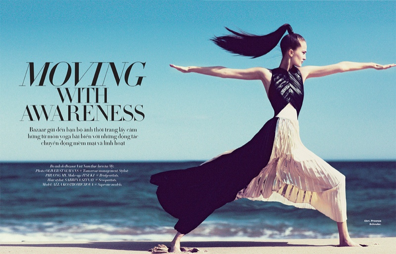 Alla Kostromichova Gets Moving for Harper’s Bazaar Vietnam Shoot