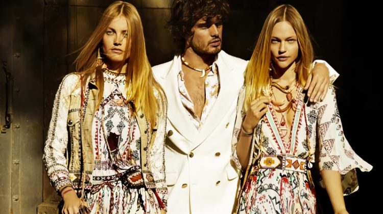 Preview: Anna Jagodzinska + Sasha Pivovarova for Etro Spring 2015 Campaign