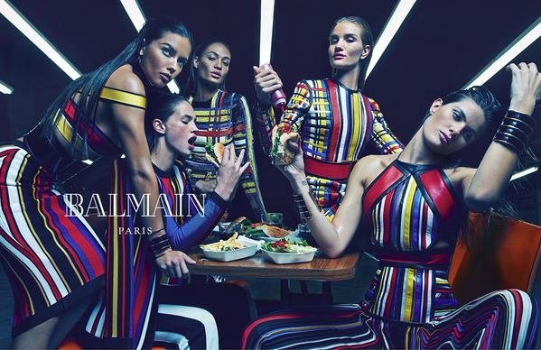 Top Models Play Video Games, Eat Burgers in Balmain Spring 2015 Campaign