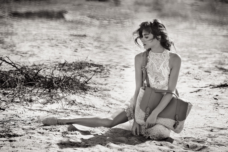 Elisa Sednaoui is a Desert Beauty in Ermanno Scervino Ads