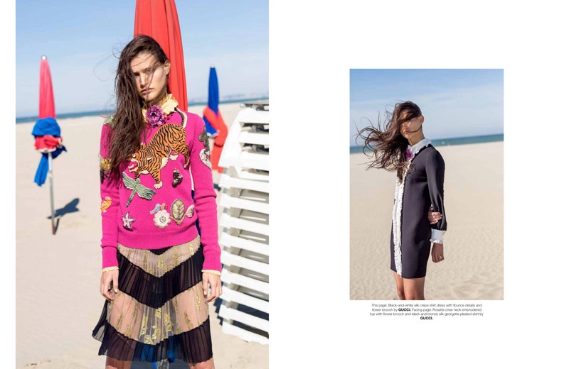 Goldfinger: Gucci’s Resort Looks Hit the Beach in Sorbet Magazine