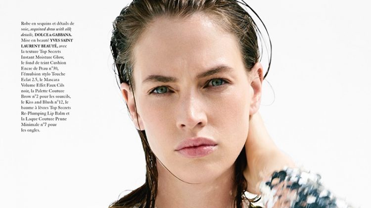 Crista Cober Shines in Sequin Styles for Air France Madame