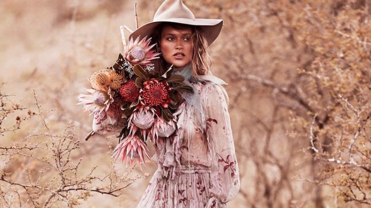 Chloe Lecareux Models Dreamy Outdoor Styles for Grazia Australia