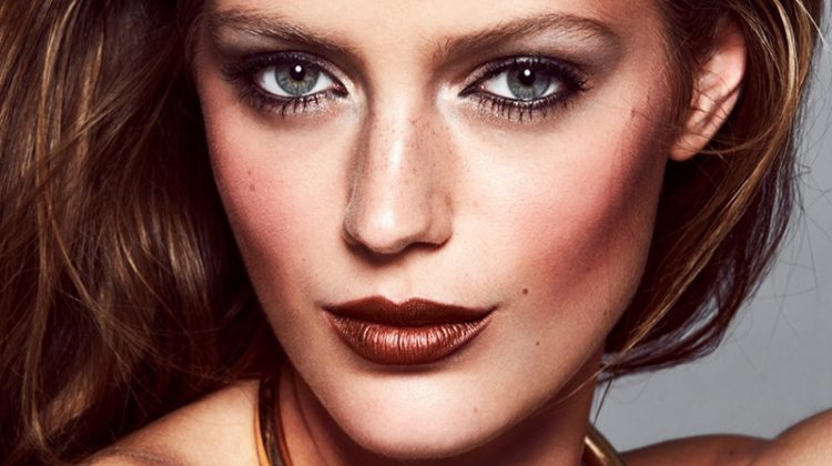 Esther Heesch Models Glam Winter Makeup Looks for ELLE Sweden