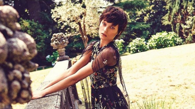 Elena Melnik Models Dreamy Dresses in Grazia Italy