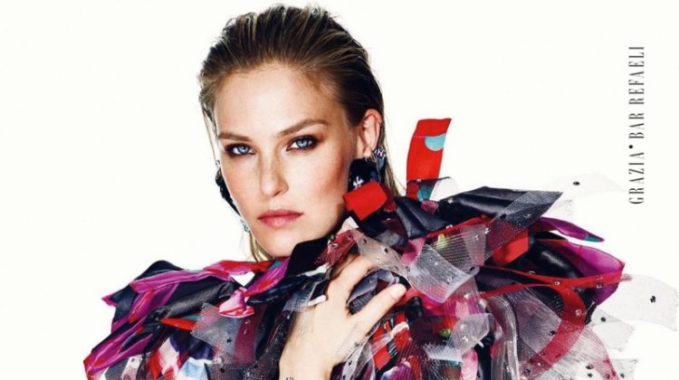 Bar Refaeli Wears Elegant Fashions for Grazia Italy