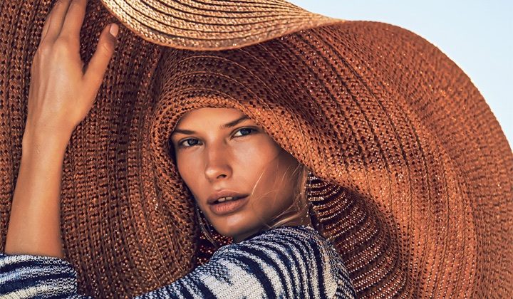 Alena Blohm Poses in Fab Beach Fashions for Grazia Italy