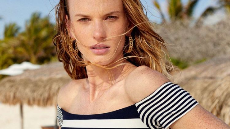 Anne Vyalitsyna Soaks Up the Sun in Summer Swim for ELLE France