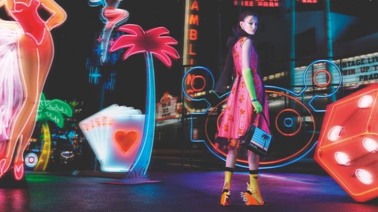 Prada Brings Neon Lights to Fall 2018 Campaign