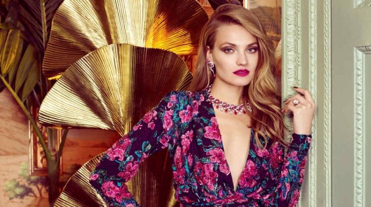 Anna Jagodzinska Models Luxe Evening Wear for How to Spend It