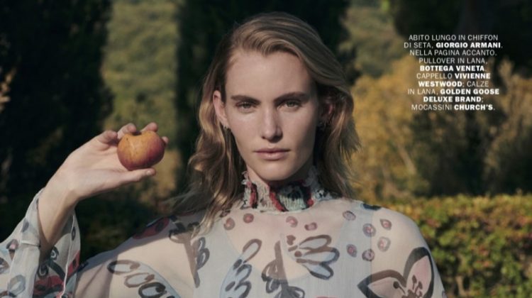 Emily Baker Poses Outdoors in Elegant Styles for Marie Claire Italy