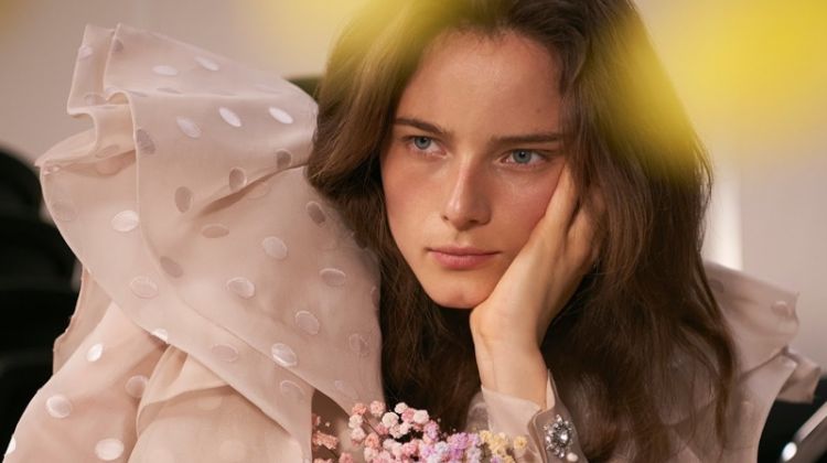 Anna de Rijk Models Romantic Fashions for Vogue Taiwan