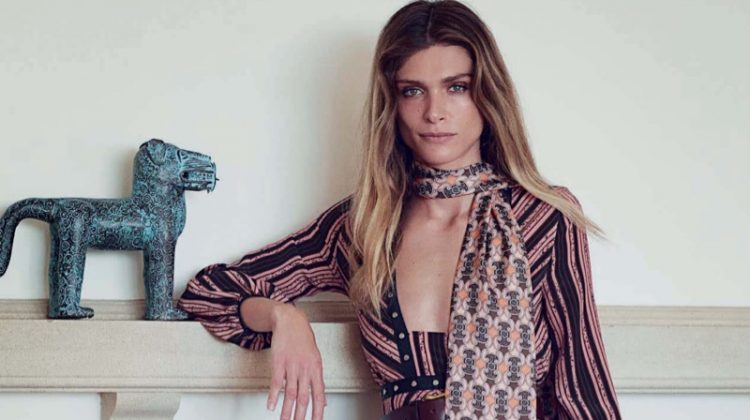 Elisa Sednaoui Poses in 70’s Inspired Looks for ELLE Italy