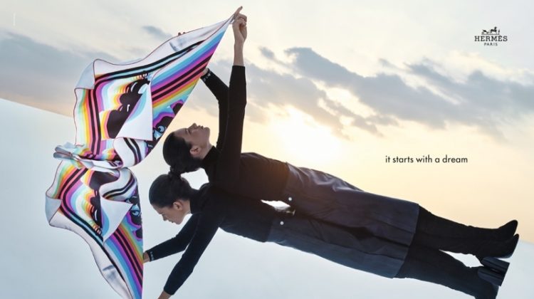 Bette Franke Is In the Clouds for Hermes Fall 2019 Campaign