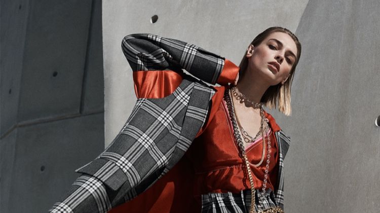 Daga Ziober Embraces Plaid Style for Gotham Magazine