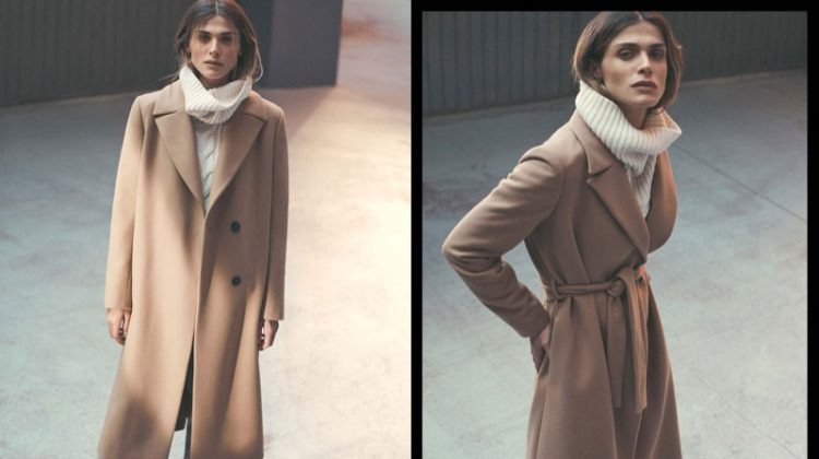 Elisa Sednaoui Models Massimo Dutti’s Winter Outerwear