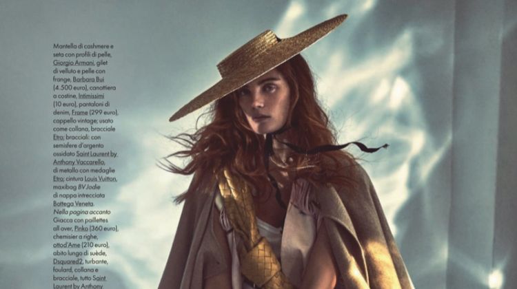 Alexina Graham Embraces Bohemian Ensembles for ELLE Italy