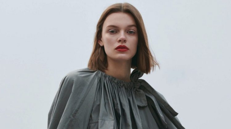 Cara Taylor Models Voluminous Shapes for Vogue China