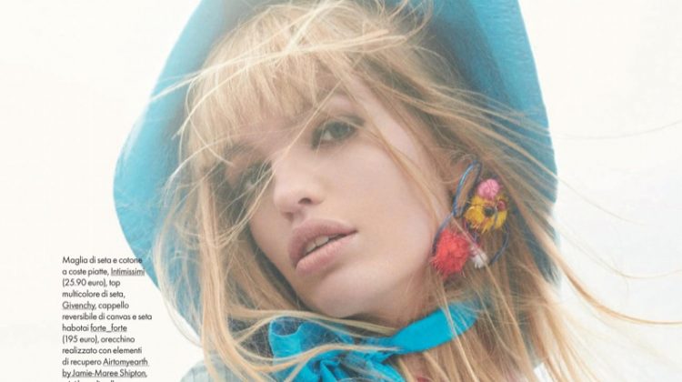 Daphne Groeneveld Wears Colorful Outfits for ELLE Italy