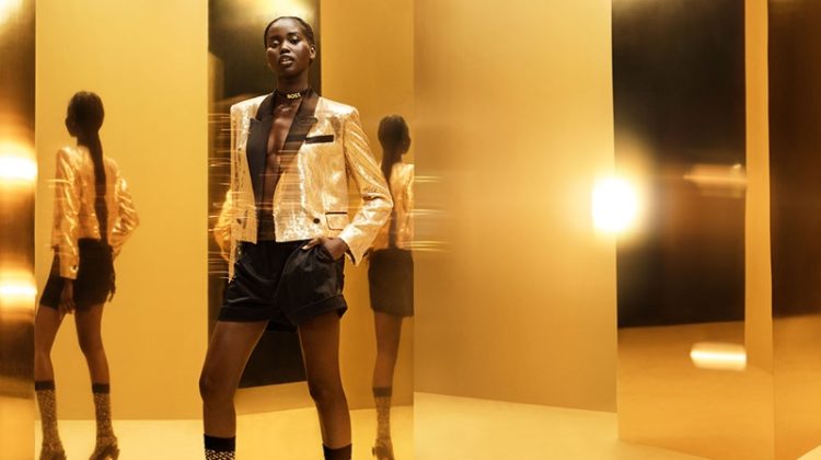Adut Akech & Imaan Hammam Have a Golden Holiday With BOSS