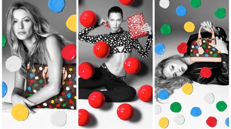 Gisele! Bella! Devon! Supermodels in Louis Vuitton x Yayoi Kusama Campaign