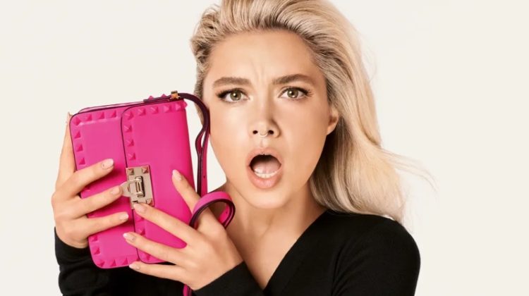 Florence Pugh Impresses in Valentino Rockstud Campaign