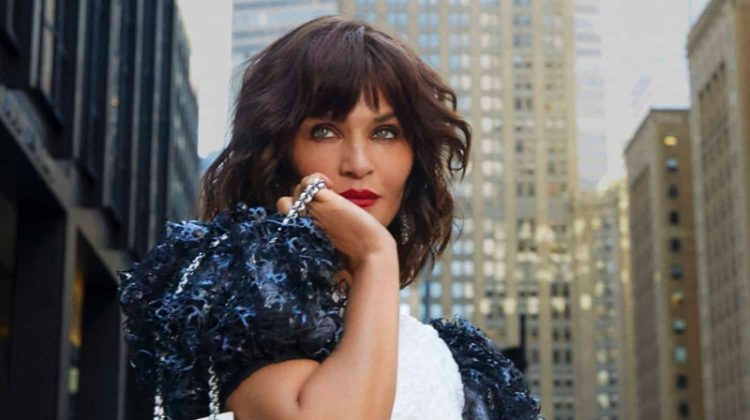 Helena Christensen Celebrates WGACA’s 30th Anniversary in Lagerfeld Homage