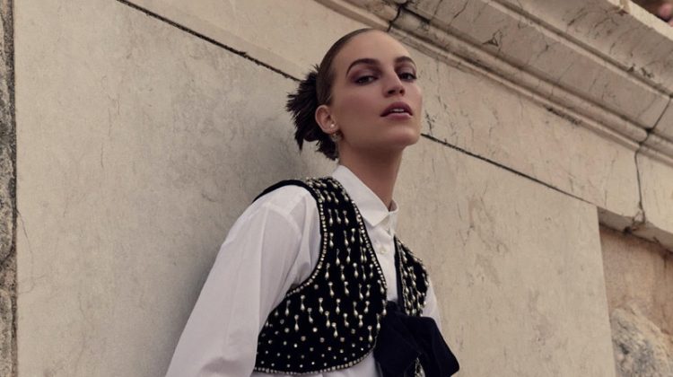 Vanessa Axente Models New Elegance for ELLE Germany