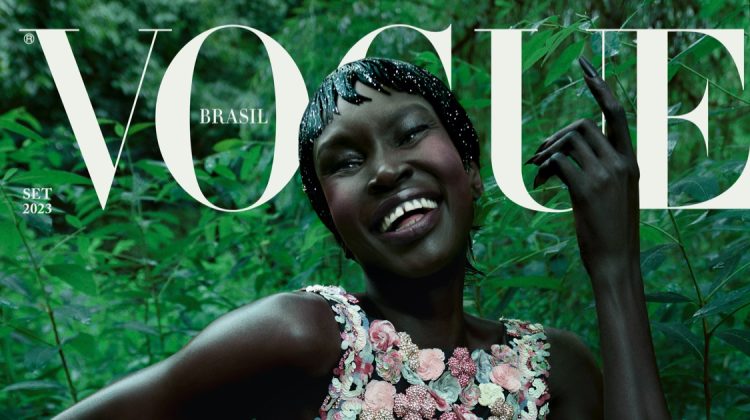 Alek Wek Shines in Chanel for Vogue Brazil Cover