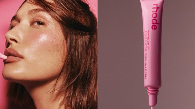 Hailey Bieber is Pretty in Pink with Rhode’s Jelly Bean Lip Tint