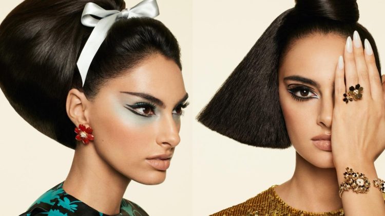 Anisa Dagher is 60s Glam in Van Cleef & Arpels for Vogue Arabia