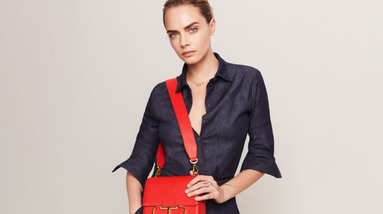Cara Delevingne Charms with CH Carolina Herrera Bags
