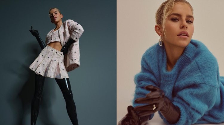 Caro Daur is a Fashion Plate for ELLE Czech