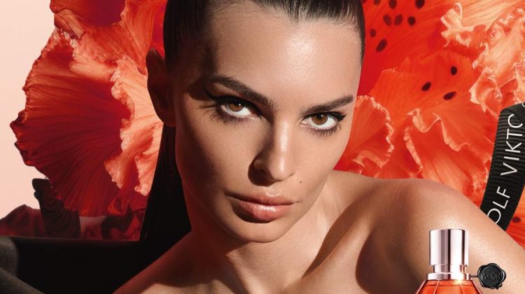Emily Ratajkowski Blooms in Viktor & Rolf’s Flowerbomb Tiger Lily Ad