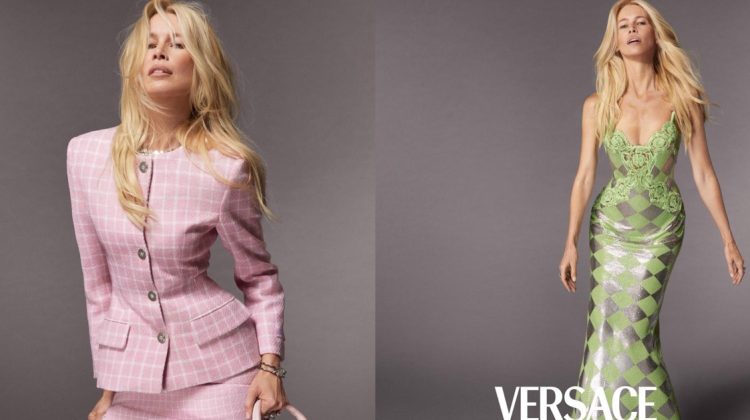 Claudia Schiffer’s Iconic Return for Versace Spring 2024 Ad