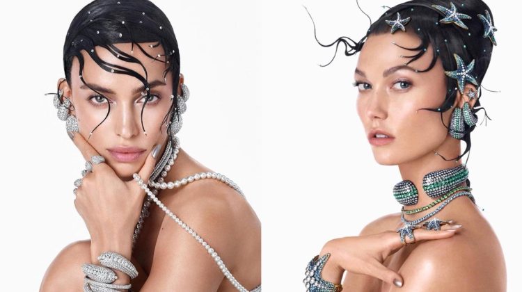 Irina Shayk, Karlie Kloss Bring Mermaidcore to Swarovski Ad