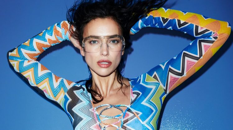 Irina Shayk Gets the Windswept Look in Missoni Beachwear Ad