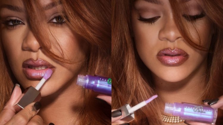 Rihanna Dazzles With Fenty Beauty Gloss Bomb Oil