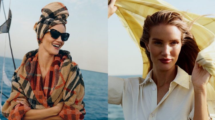 Rosie Huntington-Whiteley Relaxes in Burberry High Summer Ad